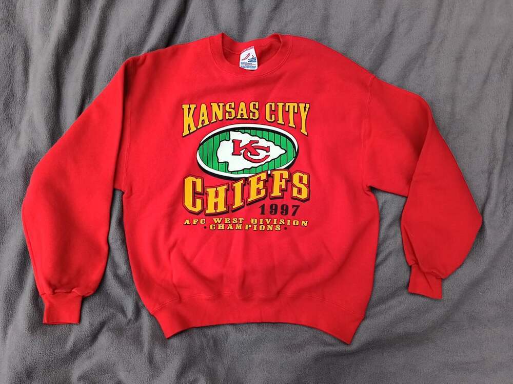 Vintage Kansas City Chiefs 1997 NFL AFC West Champions Crisp USA Made Rare Print